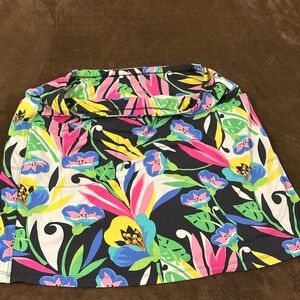 IBKUL Vibrant Floral Mini Skirt - Pink, Green, Blue